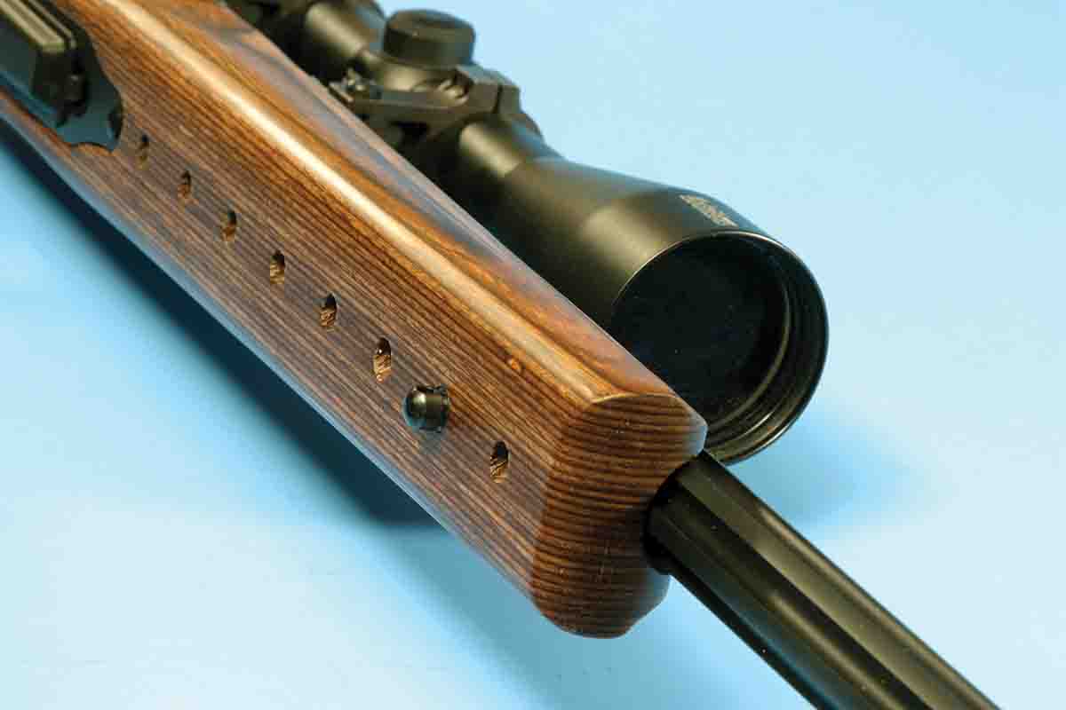 These days many rifles have fluted barrels and holes in their forend. Both help dissipate the heat of repeated firing, but heat-treating does far more to prevent fliers.